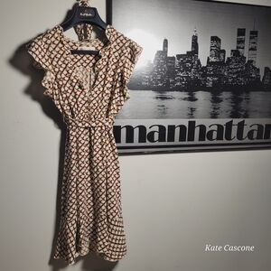 Women's Patterned Dress - Red and White